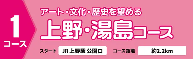 アート・文化・歴史を望める上野・湯島コース